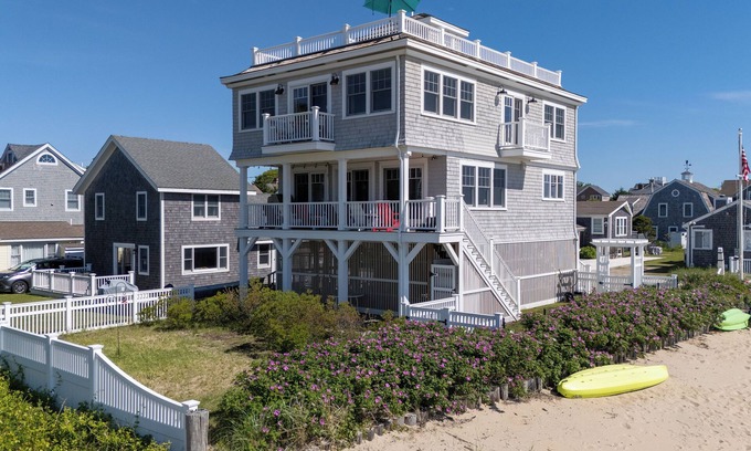 Popponesset Casa | Ocean Front Gem, 10 steps to Beach! New to Market, Teaser Rate for August 2025!