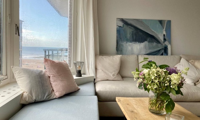 Koksijde-Bad Apartamento | New! Wind&Zee: seaview, cosy & full sun for a zen break, parking/tram/shops 5'