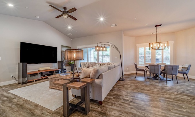 McKinleyville Casa | Newly built home with hot tub, fire table, game room & gym with Peloton bike