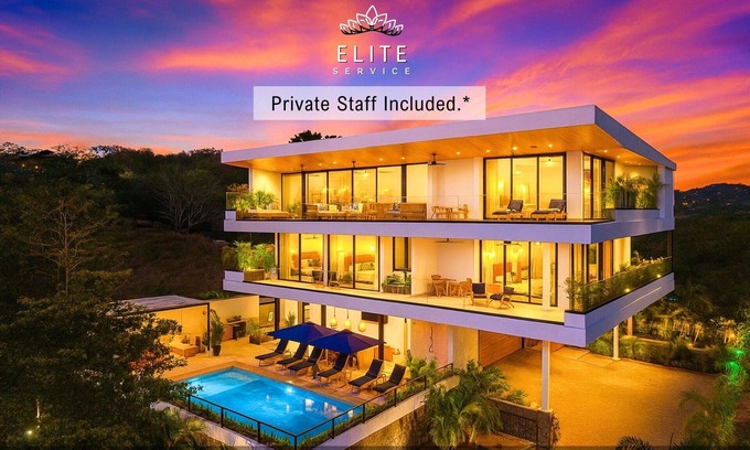 Playa Grande Casa | Newly Built Villa with Stunning 360° Ocean & Mountain Views, Two Pools, Elevator & near the Beach