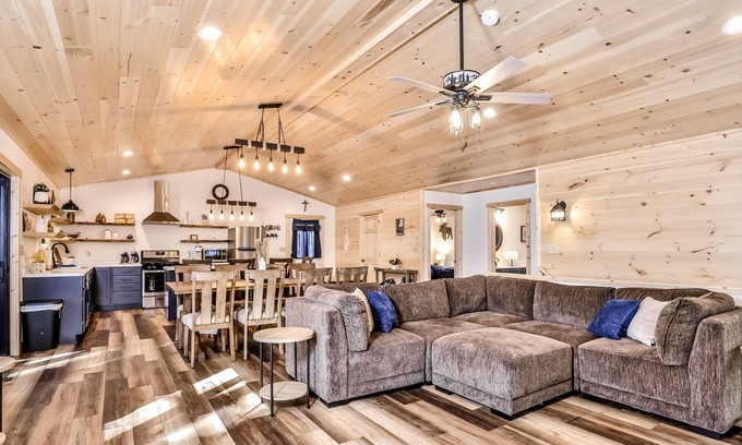Star Lake Casa | Newly built wilderness retreat with a balcony, grill, firepit, game room, and AC