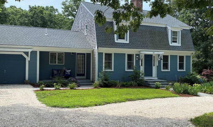 Harwich Casa | Newly listed for summer! Beautiful family home steps to largest lake on Cape Cod