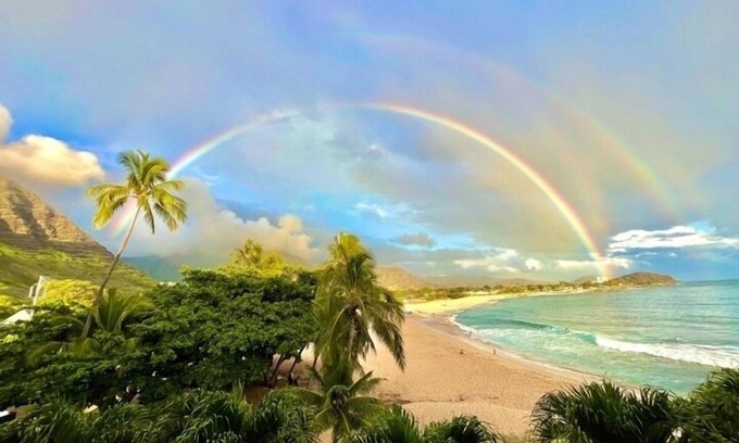 Makaha Apartamento | Newly Renovated Beachfront Studio with Free Parking and All-in-one Washer/Dryer