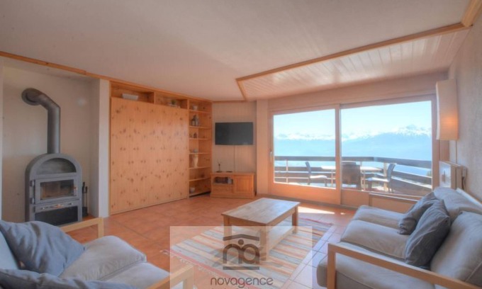 Monteiller Apartamento | Nice 2 room flat south, 50m from the cable car (max. 4 persons). Living/dining room with fireplace,