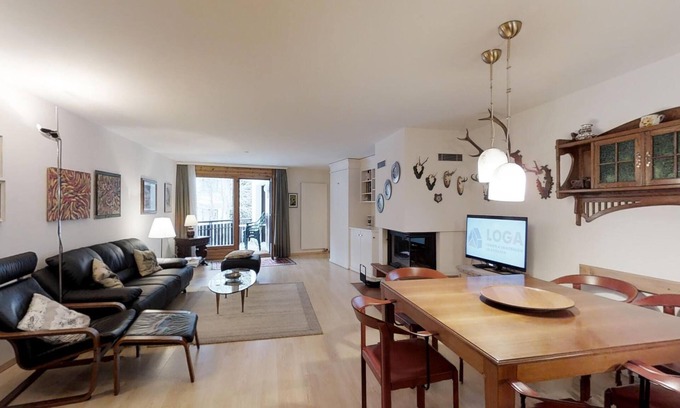 Sils-Maria Apartamento | Elegante apartamento de 3 habitaciones en el entresuelo (sin acceso directo al jardín)