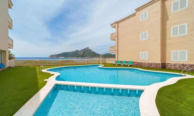 Andraitx Apartamento | Precioso apartamento para 2 personas con A/C, WIFI, piscina, TV, balcón y aparcamiento