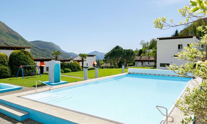 Capriasca Apartamento | Bonito apartamento para 6 personas con piscina, WIFI, TV, patio y vista panorámica