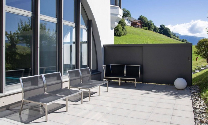 Falera Apartamento | Bonito apartamento para 6 personas con piscina, WIFI, TV, balcón y vista panorámica