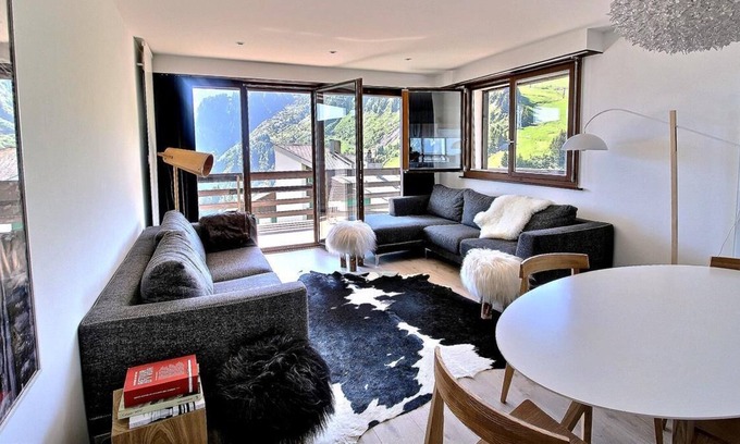 Val d'Illiez Apartamento | Bonito apartamento de SKI-IN en Les Crosets con 2 dormitorios, 2 baños y estacionamiento (6-W)
