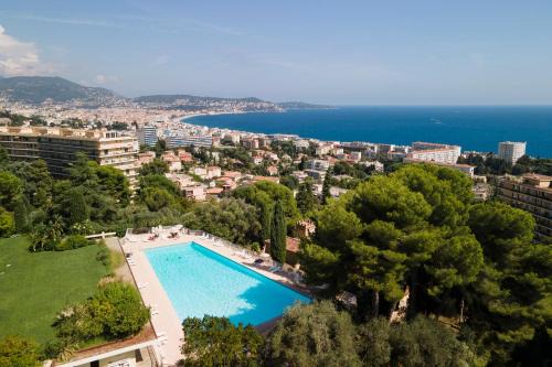 Fabron Apartamento | Nice Renting - ABBAYE - Luxury Penthouse Sea View Pool Tennis Parking
