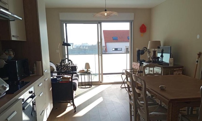 Merlimont-Plage Apartamento | Nice T3 with balcony - 5 mn from the beach