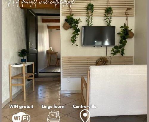 Digne-les-Bains Apartamento | Nid douillet avec vue cathédrale