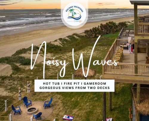 Crystal Beach Casa | Noisywaves - Beachfront Paradise with Hot Tub, Yard, and Game Room