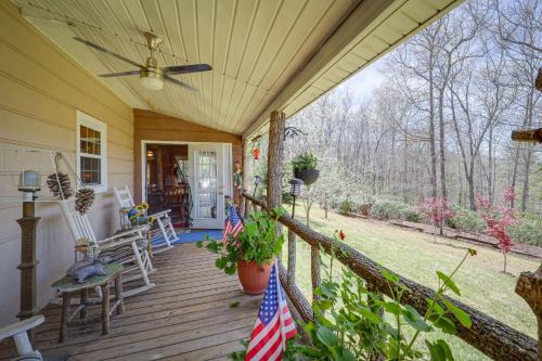 Micaville Casa | North Carolina Getaway with Covered Porches and Patio