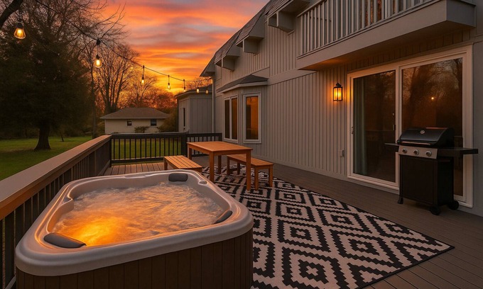 Granger Casa | Notre Dame Dream – 4 mi to Campus & Hot Tub & Heated Pool & Fire Pit & Game Room
