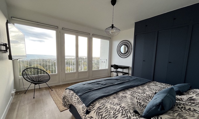 Rive Droite Apartamento | Nouveau! Appartement vue mer 180° et Place Parking