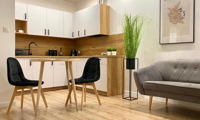 Dzierzoniow Apartamento | Nowoczesny Apartament w Dzierżoniowie - parter - balkon - pokój + sypialnia
