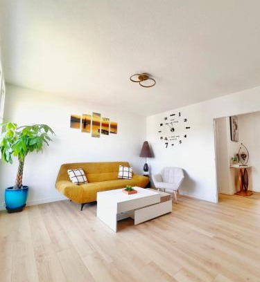 Chateau Apartamento | NOZA Appartement 65m2, 2 chambres - RDC, Parking gratuit, Nantes agglo Rezé