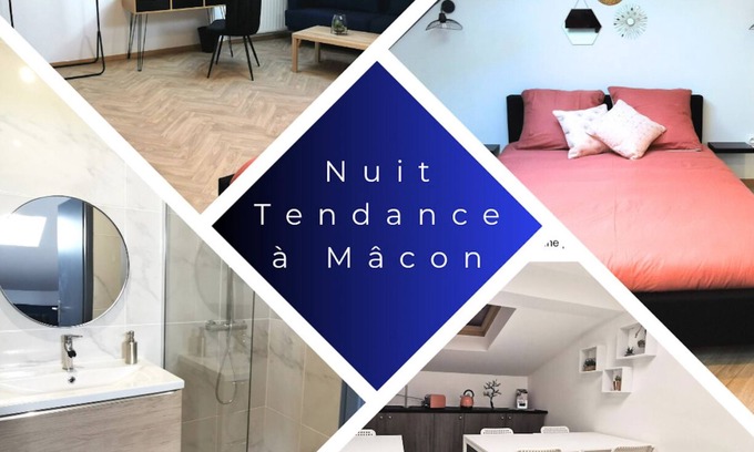 Saint-Laurent-sur-Saone Apartamento | Nuit Tendance à Mâcon 3 - 2 Adultes et 2 Enfants