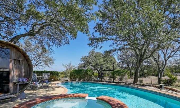 Liberty Hill Casa | 'Oak Hollow'- 40 Acre Country Escape w/ Pool, Sauna, Pet-Friendly!