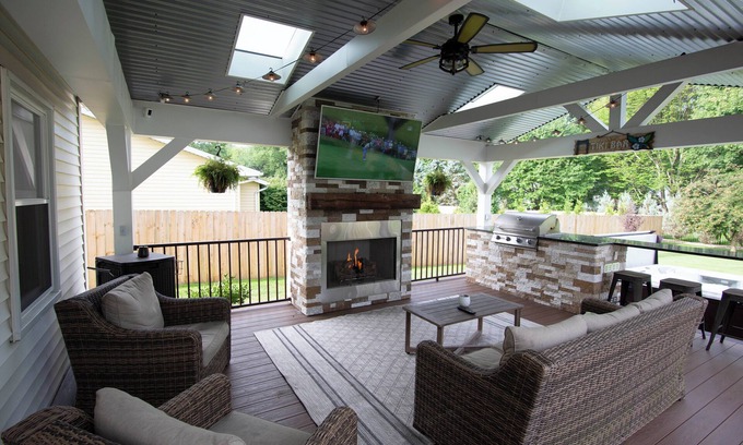 Warren Casa | Oasis at Avalon Lakes - Hot Tub - Gas Fire Pit - Outdoor livingroom w/gas fire