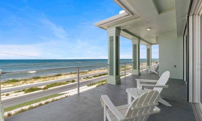 Flagler Beach Casa | Ocean front home in Flagler Beach! Dog friendly! Sleeps 8!
