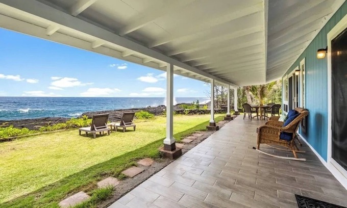 Keaau Casa | Ocean Front Paradise with Hot Tub in Hawaiian Paradise Park Kea'au