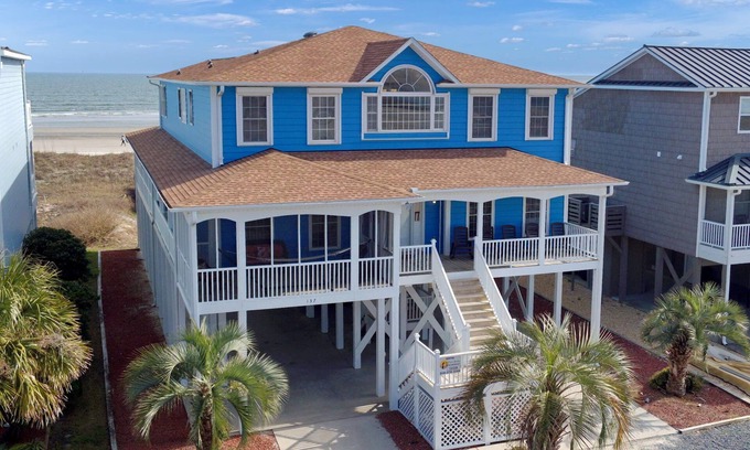 Sunset Beach Casa | OCEAN FRONT - West End Home @ OIB on the Sound and Sea! Private Pool