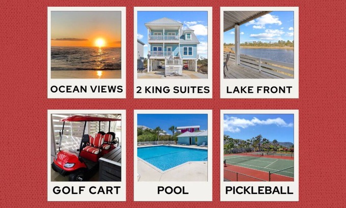 Morgantown Casa | Ocean & Lake Views~Pool~Tennis~Golf Cart~Sleeps 12