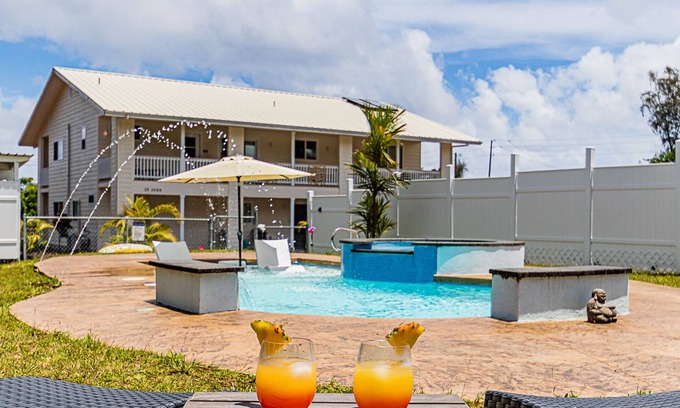 Keaau Casa | Ocean views, Resort-like pool, hot tub and A/C! This place has it all!