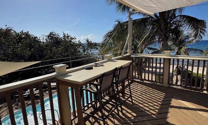 West End Apartamento | Oceanfront 1-bdr 1-bath "Coconut Palm Suite" 100 ft from the Ocean with a Pool!