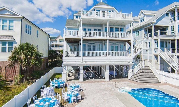 Ocean Isle Beach Casa | ¡ESPECIALES 2019! Frente al mar de lujo boda amigable piscina 10 BR