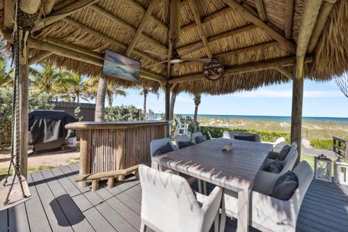 Cocoa Beach Casa | Oceanfront Cocoa Beach Vacation Home Private Beach, Tiki Bar & Family Fun