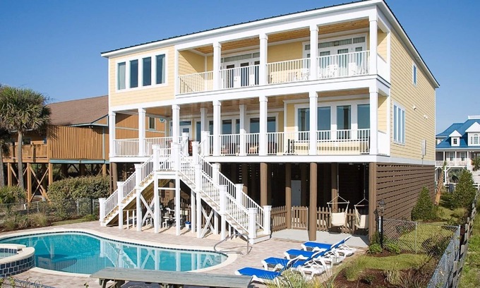 Long Bay Estates Casa | Frente al mar Myrtle Beach Home - Capacidad 26. 8 habitaciones + 8. 5 baños!