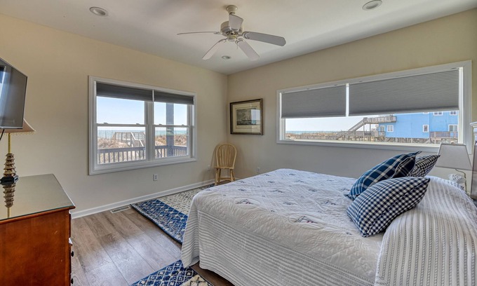Ocean Ridge Casa | Oceanfront 5 bedroom/5.5 bath home on beautiful Topsail Island