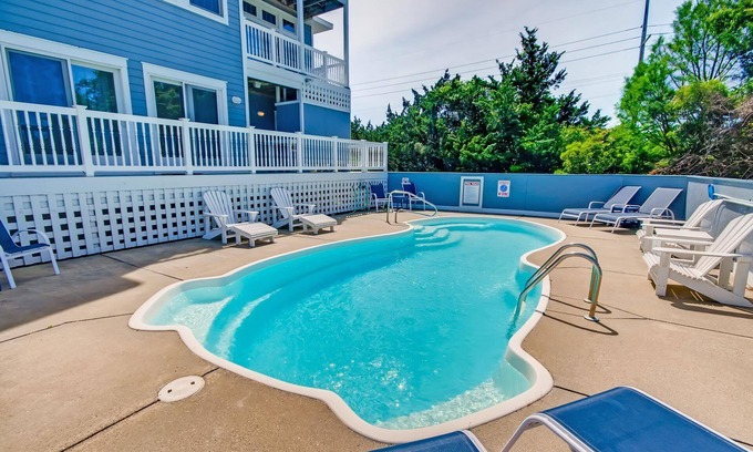 Ocean Isle Estates Casa | Servicios de lujo Vista al mar Avon-Pool, jacuzzi, sala de juegos, ropa de cama, paseo marítimo de playa