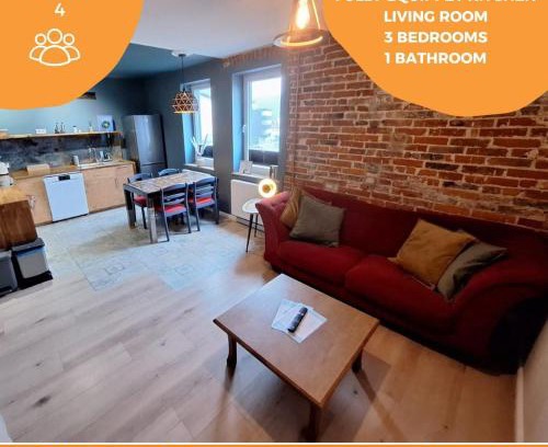 Oerlinghausen Apartamento | Oerlinghausen, Gesamte stilvolle Wohnung, 3 Schlafzimmer, 4 Betten