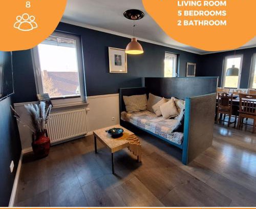 Oerlinghausen Apartamento | Oerlinghausen Groß, 8 Personen, 5 Zimmer, 2 Bäder