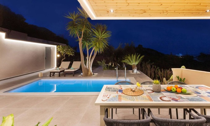 Platanias Town Cabaña | Olive Garden Cottage with Heated Pool