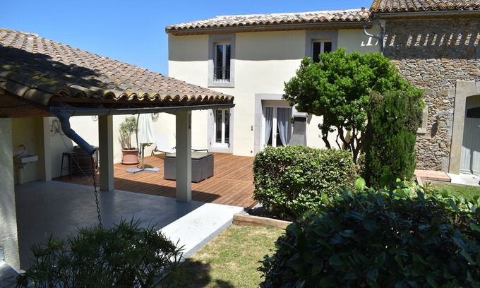 Marseillette Cabaña | Magnífica casa rural, piscina climatizada cerca de Carcasona, junto al Canal du Midi -
