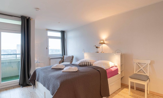 Schilksee Apartamento | Olympia Hotel - alcoba