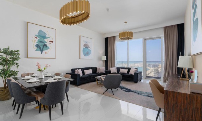 Dubai Media City Apartamento | ON OFF HH-AVANI HOTEL-3BR -Full Palm View