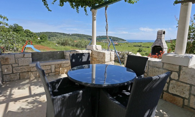 Vela Glavica Apartamento | Apartamento de una habitación con terraza y vista al mar Lumbarda, Korcula (A-4429-a)