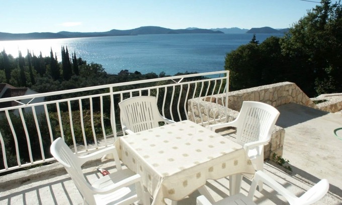Krucica Apartamento | Apartamento de una habitación con terraza y vista al mar Sladenovici, Dubrovnik (A-2162-b)