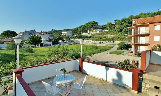 Suha Punta Apartamento | Apartamento de una habitación con terraza y vista al mar Kampor, Rab (A-5000-b)
