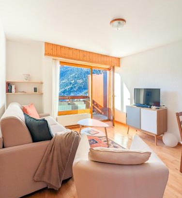 Ovronnaz Apartamento | Ovronnaz vue imprenable, terrasse & accès bains