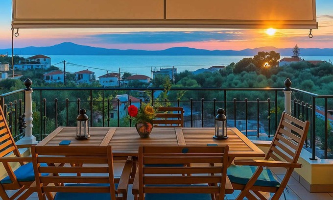 Avia Apartamento | Palaiochora Retreat - Sea Sunset Rooftop