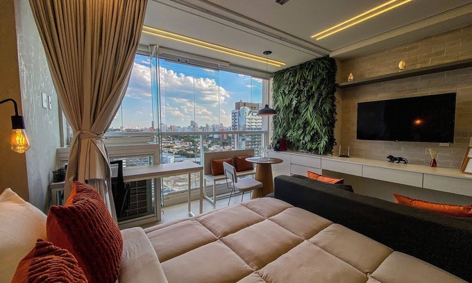 Vila Clementino Apartamento | Palazzo Ibirapuera 21st Floor – Wi-Fi, AC, and Metro 5 Minutes Away