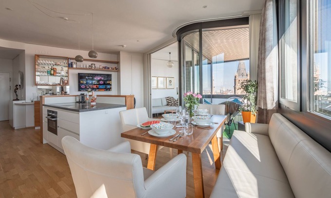Altlerchenfeld Apartamento | Panoramasuite mit Fernblick Über Wien