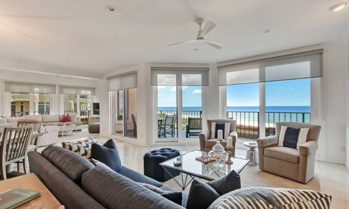 Fernandina Beach Condominio | Ático frente al mar, vista panorámica, en Amelia Island Plantatio